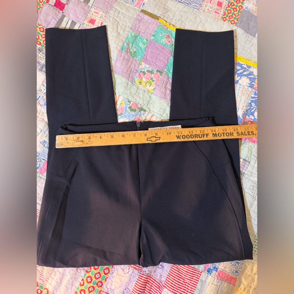 Veronica Beard Scuba Knit Pants Navy Blue Made in USA: Size 6 - Picture 8 of 10